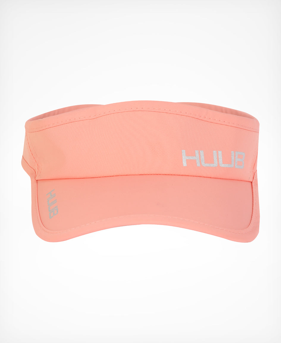 HUUB Run Visor II – ventilated lightweight running visor, elastic strap, available White, Coral, Black.
