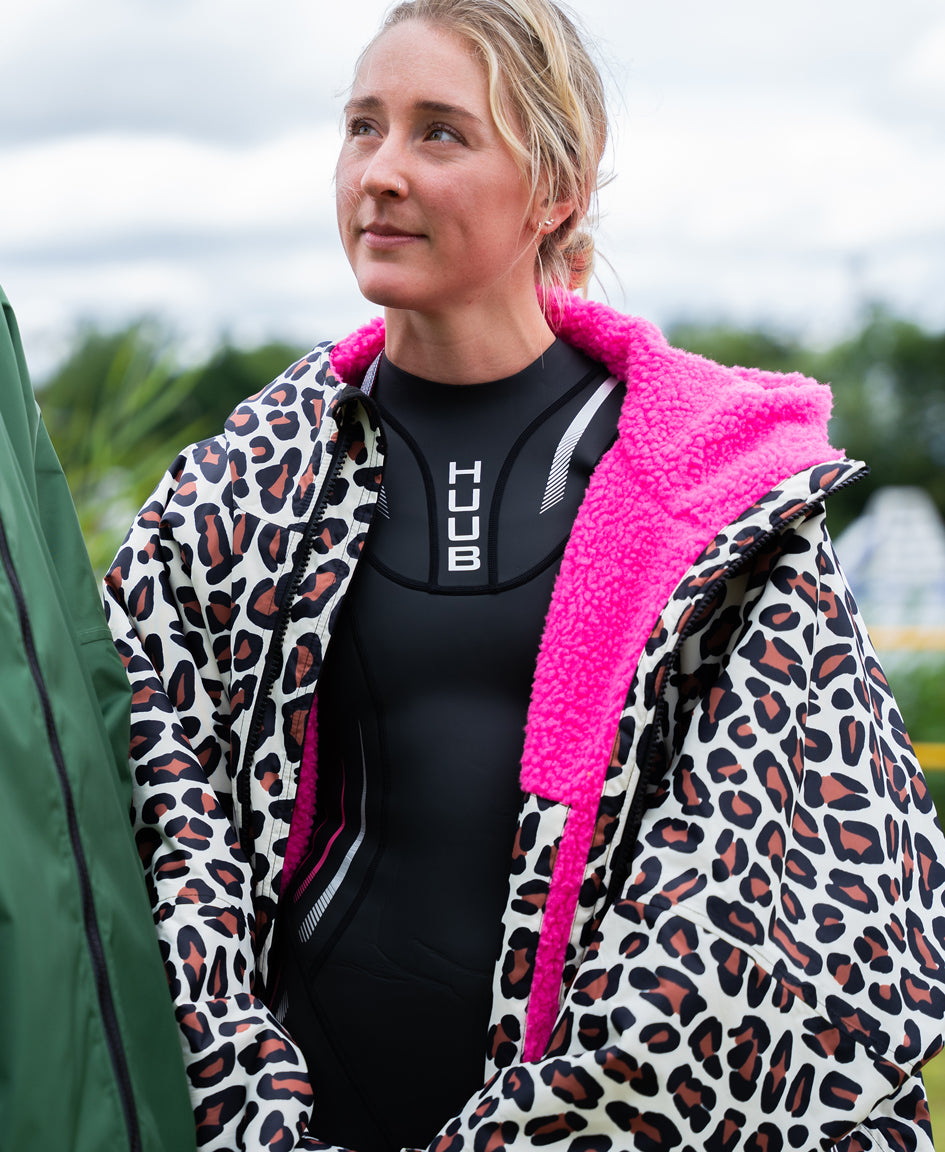 HUUB Changing Leopard Print / Pink – waterproof, towel-lined, Adult