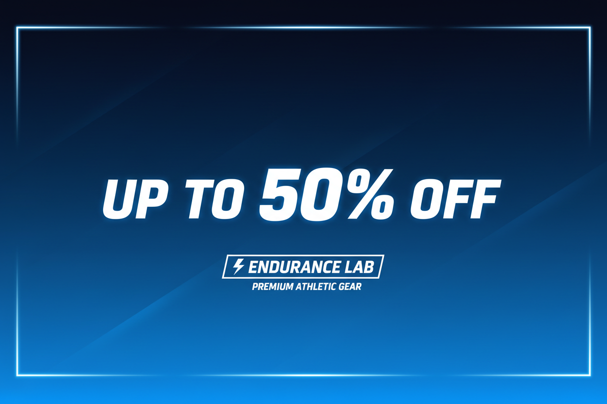 lets t up to 50%off only and lets keep endurance lab branding colours