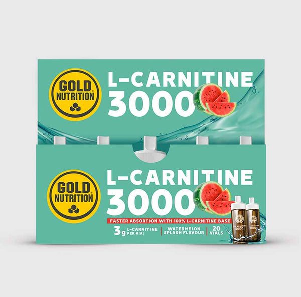 GoldNutrition L-CARNITINE 3000 supplement bottle with capsules, designed for energy and fat metabolism support.