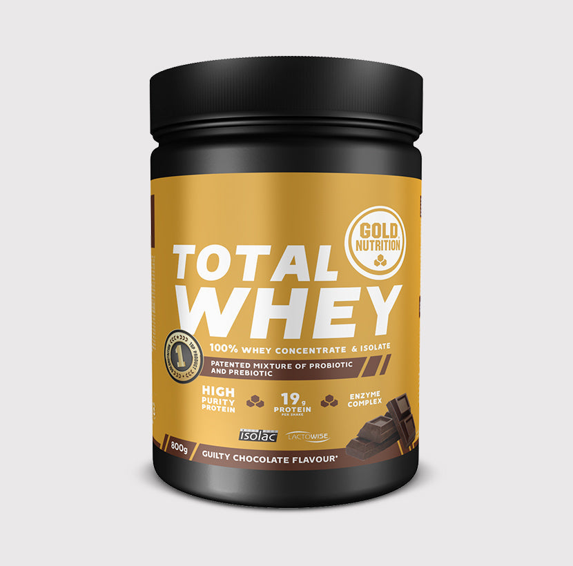 Total Whey 800g with probiotics and digestive enzymes for improved absorption