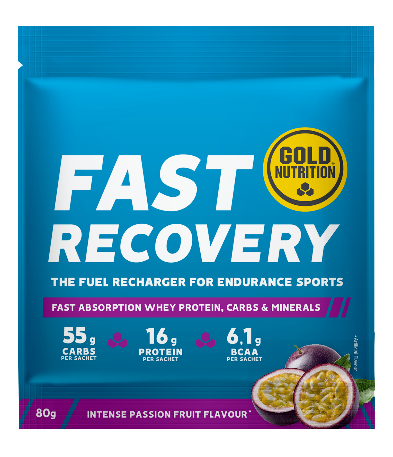 GoldNutrition Fast Recovery vitamins and supplements with wild berries in a 600g container.