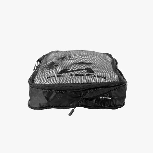 Scicon compression packing cube set with multiple organized cubes for travel storage and space-saving packing solutions.