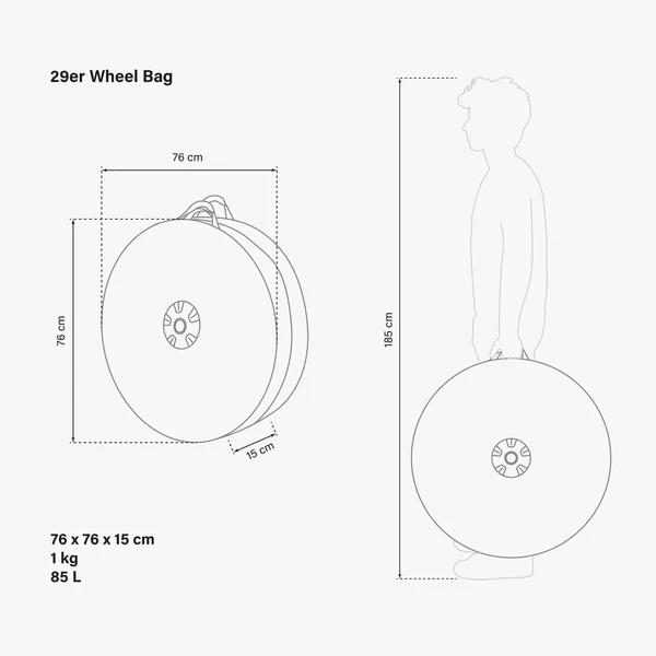 Saco de roda única MTB 29er
